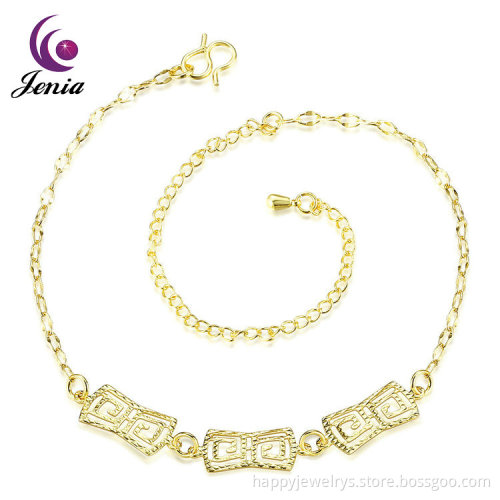 Jenia Top Quality Wholesale Gold Jewellery Charm Thin Anklet For Girls
